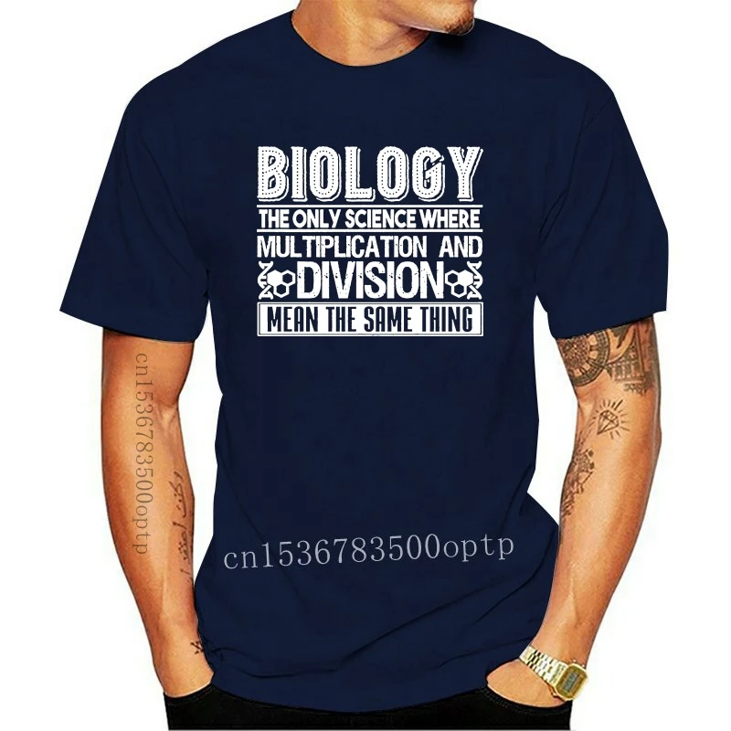 

New Men's Biology Shirt t shirt printed cotton plus size 3xl solid color Loose Comical Spring Standard shirt