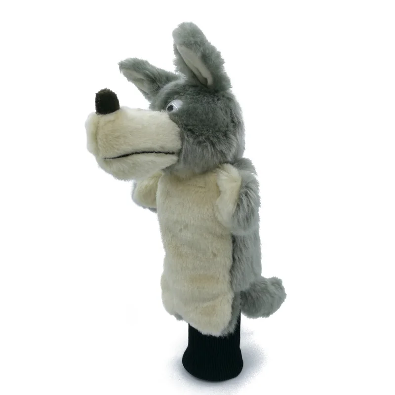 Плюшевый коричневый волк Гольф Fairway Вуд головной убор Гибридный чехол для гольфа