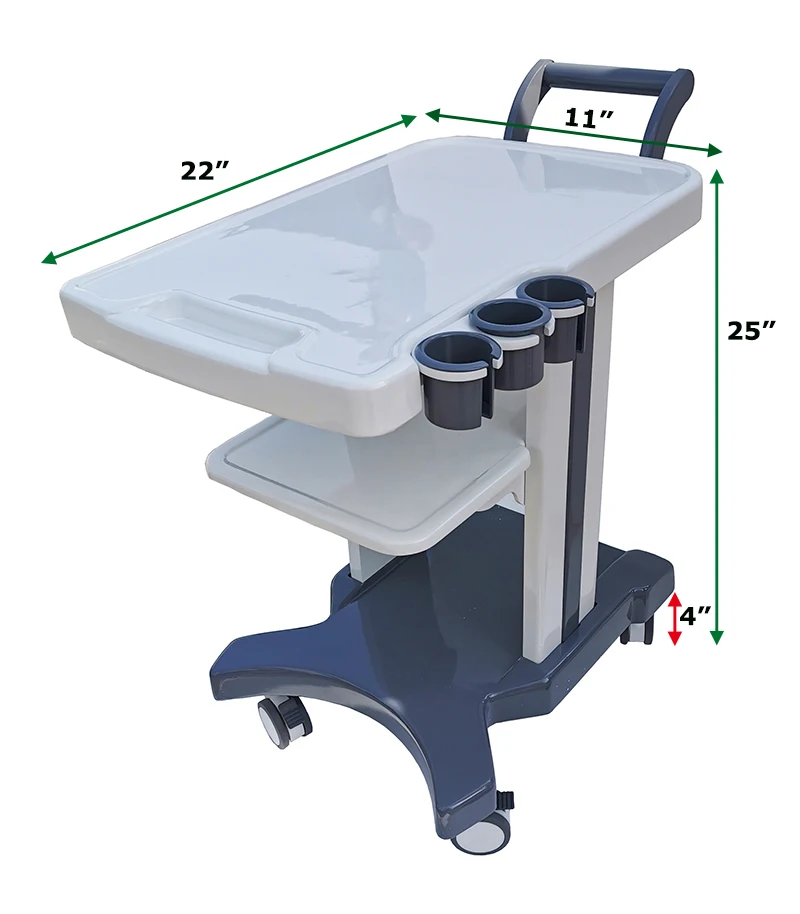 3 отверстия передвижная тележка для ультразвукового сканера с ручным роликом -