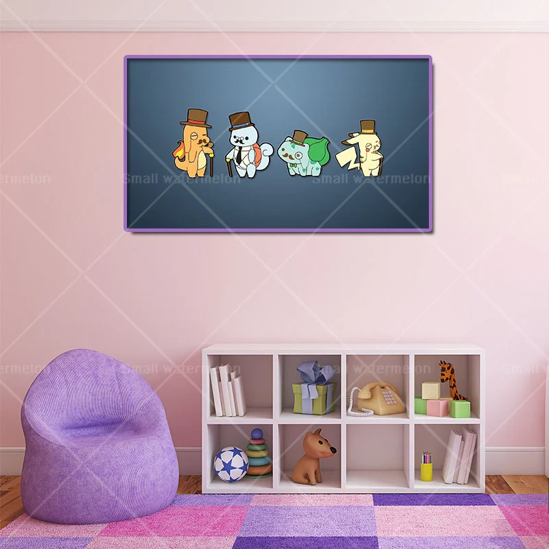 

HD Picture Anime Pokemon High Quality Poster Canvas Painting Mural Living Room Kids Bedroom Home Decoration