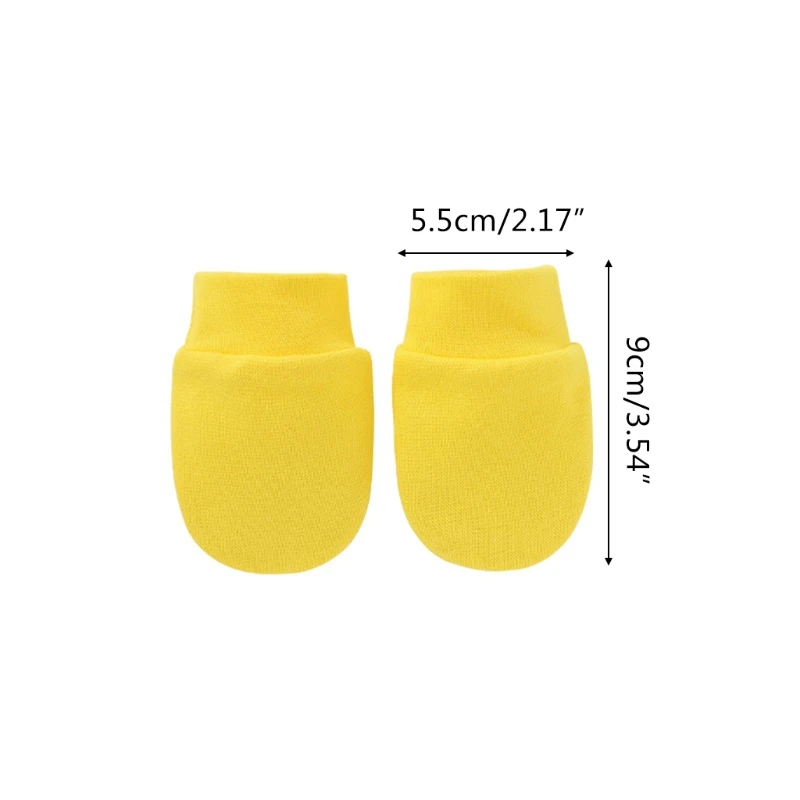 Guantes de algod&oacute;n suave para beb&eacute;, protecci&oacute;n para reci&eacute;n nacido, manoplas para rascar, guardamanos infantil, 1 par-5