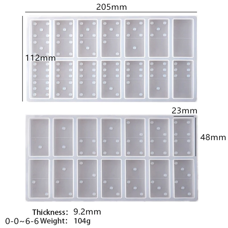 

DIY Resin Dominoes Mirror Silicone Glue Mold Gow Domino Silicone Mold Jewelry Making Handmade Decoration Silicone Resin Charms