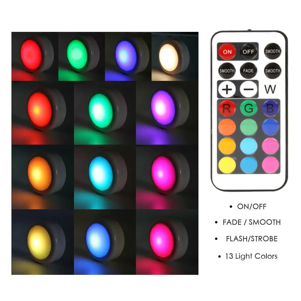 Светодиодный светильник для шкафа RGB 12 цветов с регулируемой яркостью 21