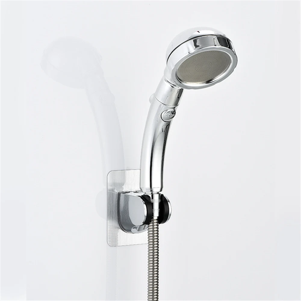 

Shower Bracket Adjustable Shower Head Holder Wall Mount Self-adhesive Bracket For Bathroom Punch Free mount Base