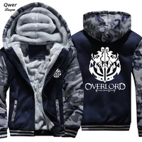 us size hoodies men women for anime overlord 3 ainz ooal gown albedo jacket sweatshirts thicken hoodie coat clothing casual