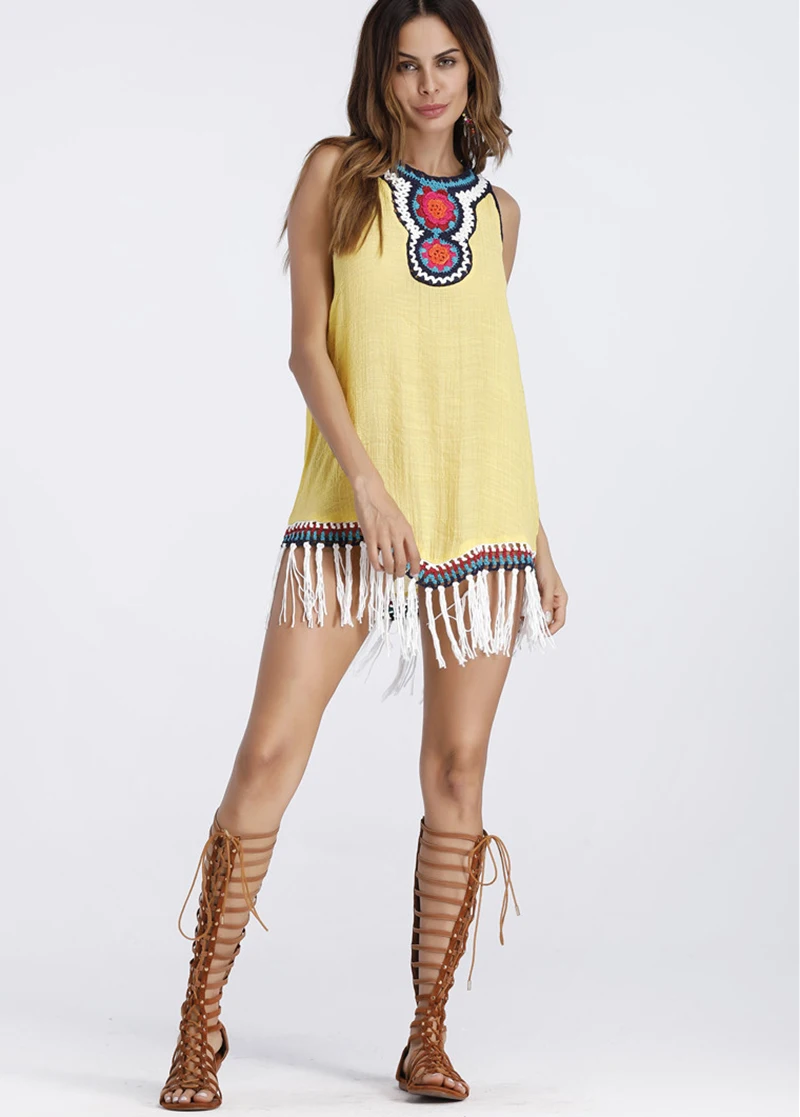 Женская рубашка с кисточками на подоле Топ длинным рукавом и принтом в