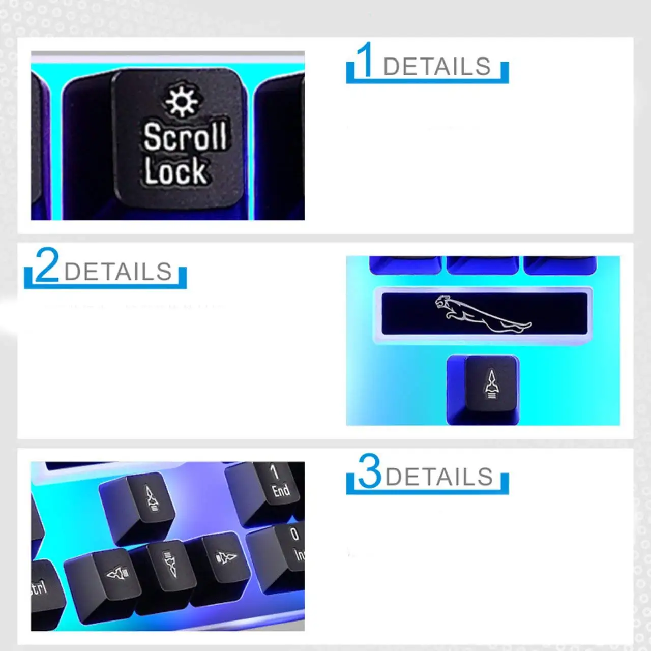 USB клавиатура G21 Механическая Проводная с подвесной подсветкой и светодиодной