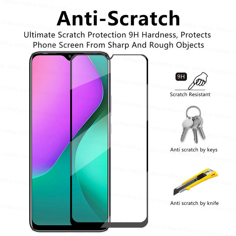 Cristal de pegamento completo 2.5D para Infinix Hot 10S, Protector de pantalla de vidrio templado para Infinix Hot 10S, pel&iacute;cula protectora para Infinix Hot 10S-2