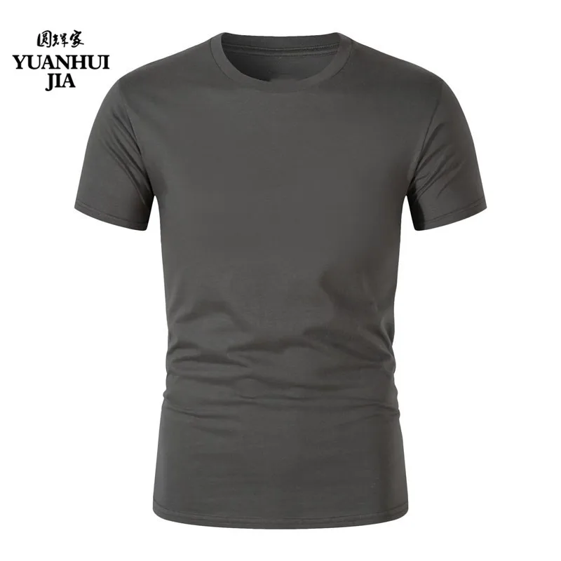 Весенняя Модная брендовая Однотонная футболка мужская короткий рукав Харадзюку