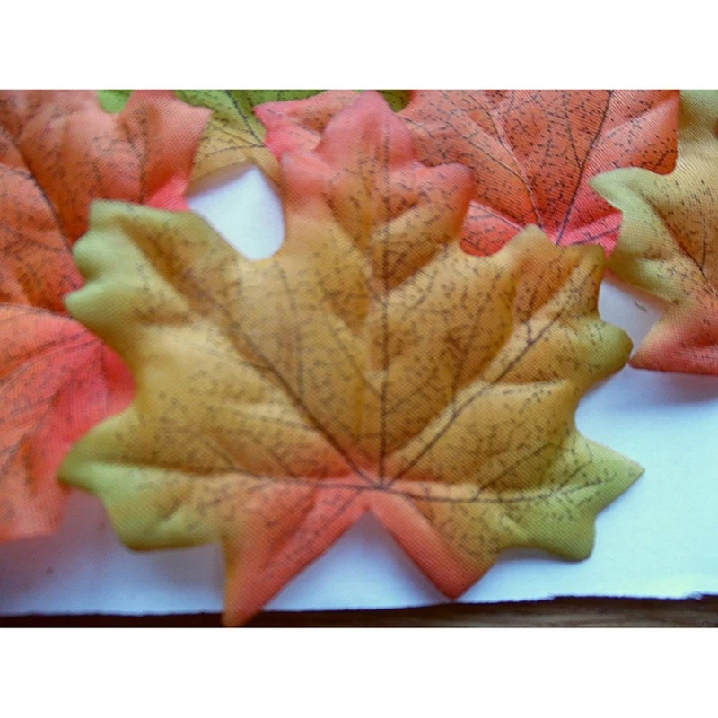 

100Pcs Autumn/Maple Silk Leaves/Wedding/Decoration & 12 Pcs Decorative Lifelike Realistic Artificial Fake Fruit Decor