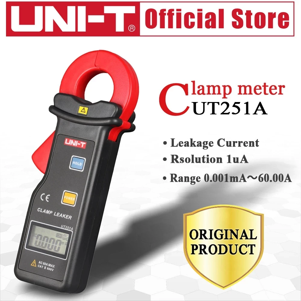 Токоизмерительные клещи для утечки Φ UT251A UT251C с автоматическим выбором диапазона