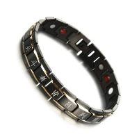 stainless steel buddhism style bracelets for mens magnetic germanium healthy bracelet