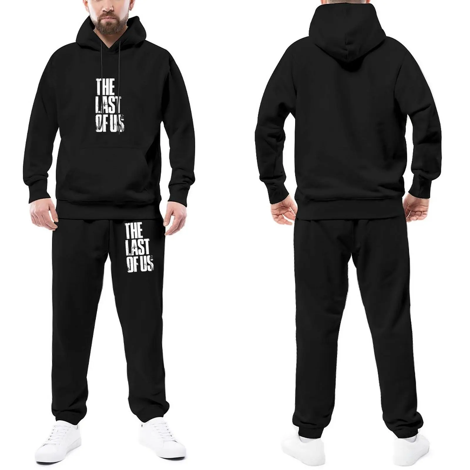 The Last Of Us Mens Tracksuit Set The Last Of Us II Autumn Sweatsuits Men Sweatpants And Hoodie Set Casual