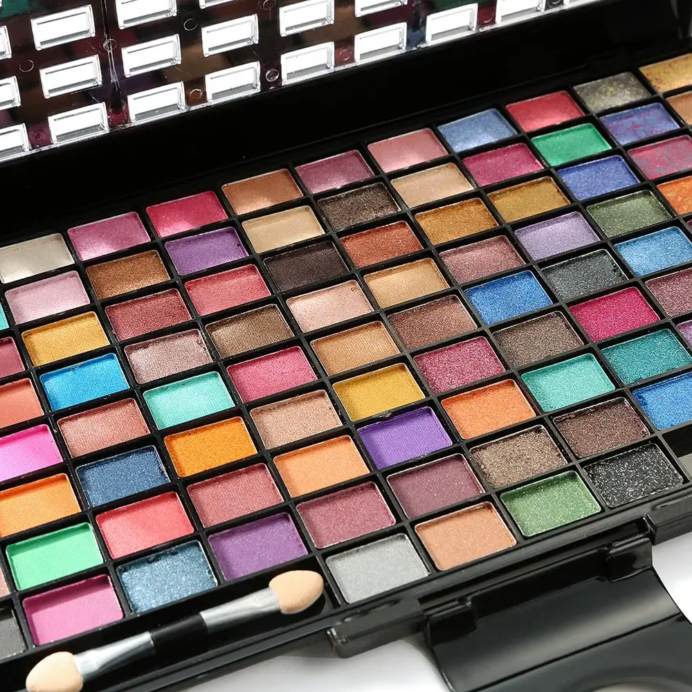 Палитра теней для век музыкальная Роза 100 цветов матовые блестящие тени