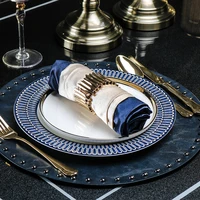 nordic luxury plate sets trays decorative ceramic round dinner plate sets food steak vajilla completa home tableware db60pz