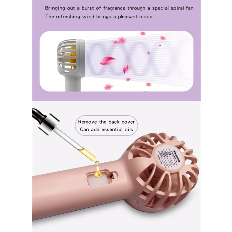 Миниатюрный ручной Перезаряжаемый Usb вентилятор для ароматерапии электрический
