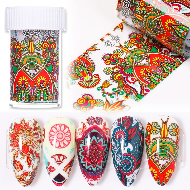 MAD DOLL 1 коробка фиолетовая Красочная Серия ногтей Фольга переводная наклейка для