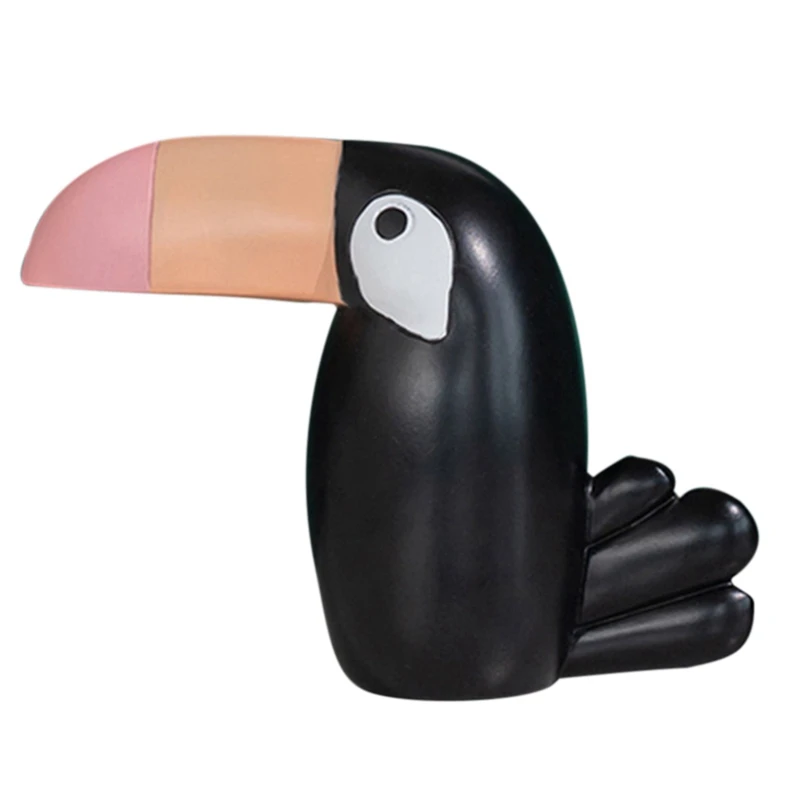 

Nordic Ins Cartoon Toucan Ornaments Home Resin Crafts Tv Cabinet Desktop Figurines Animal Miniatures Decoration