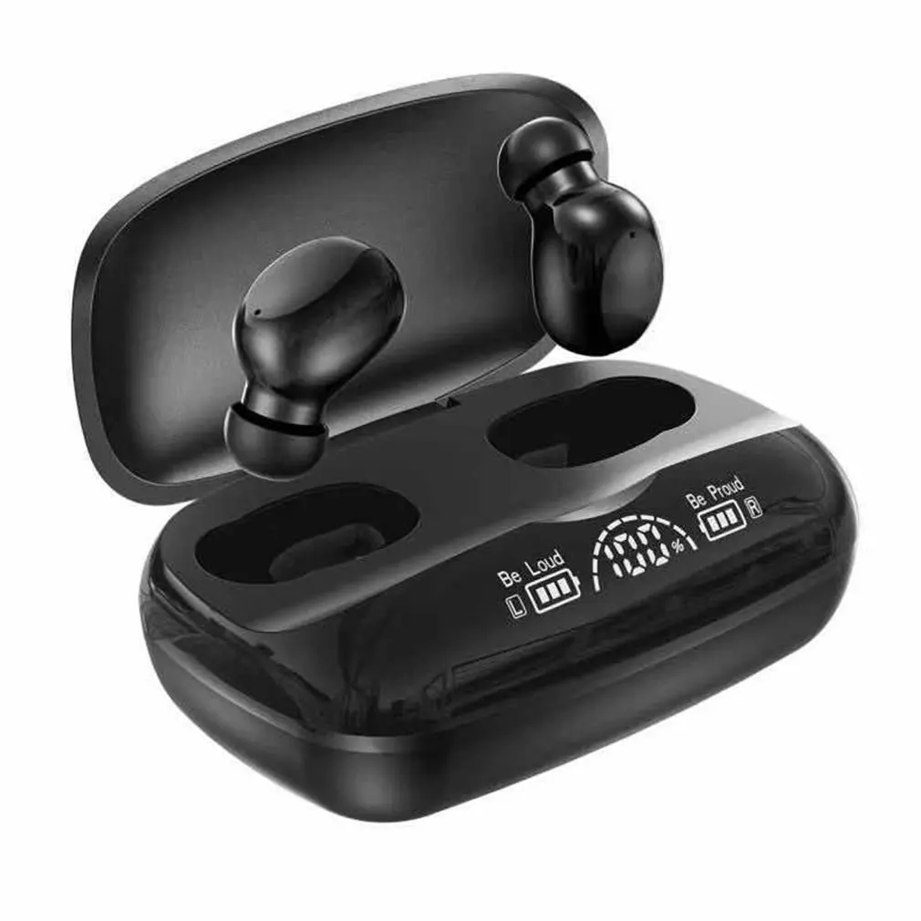 

TG03 Wireless TWS Earphone Business Bluetooth-compatible Headset Power Digital Display 5.1 Sports Hanging Ear Touch Waterproof