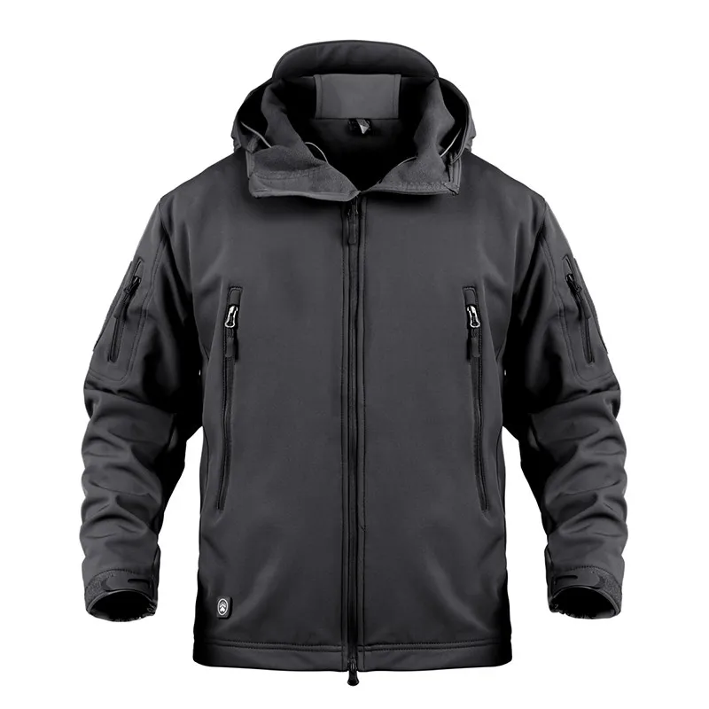 

Winter Plush Thickened Outdoor Shark Skin Assault Camouflage Tactics Plus SizeCoat Soft High Quality Windproof Waterproof 5xl
