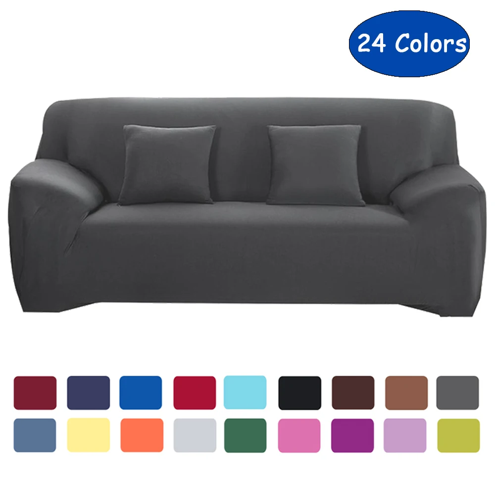 

24 Colors for Choice Solid Color Sofa Cover Stretch Seat Couch Covers Couch Cover Loveseat Funiture All Warp Towel Slipcovers