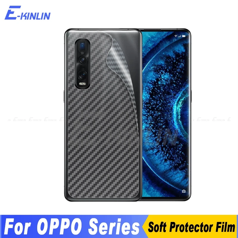 Защитная пленка для задней панели из углеродного волокна Oppo Find X3 X2 Neo X F19 F17 F15 F11 F9 F7