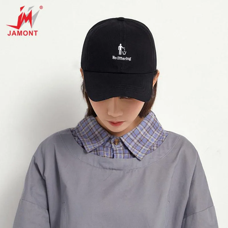 Бейсболка JAMONT Мужская/женская с вышивкой модная кепка для папы из 100% хлопка в