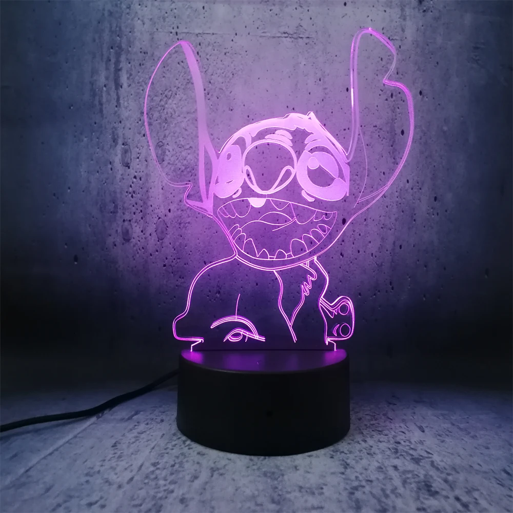 Комическая версия стежка Смеющийся 3D лампа Alien dog милые домашние животные