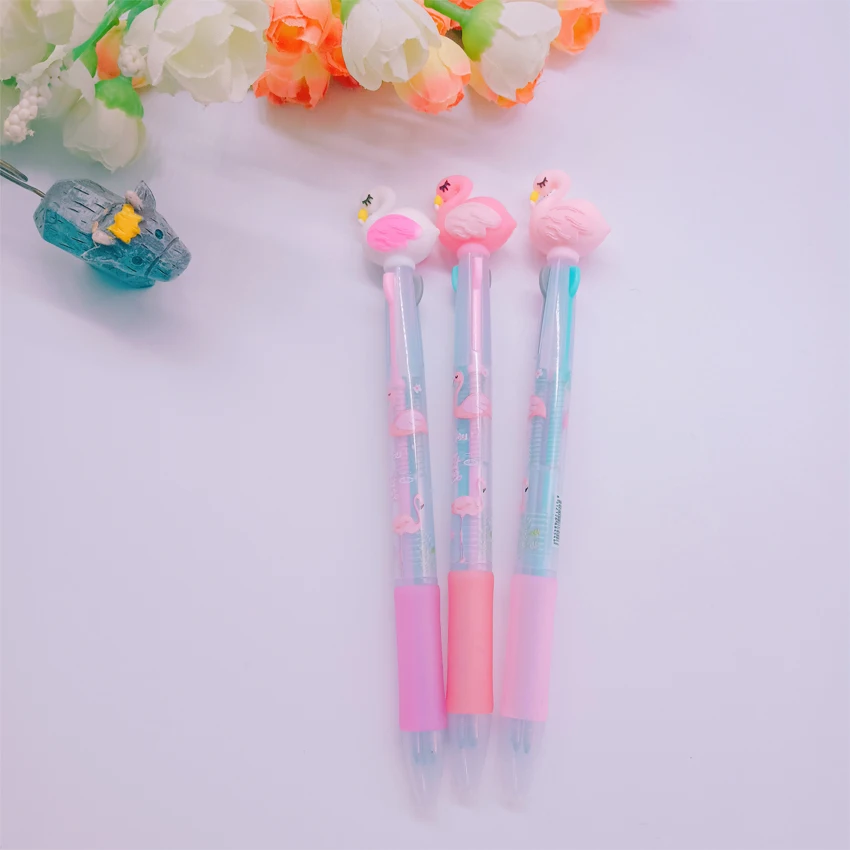 2 шт./лот корейский Фламинго синий черный красный шариковая ручка канцелярские