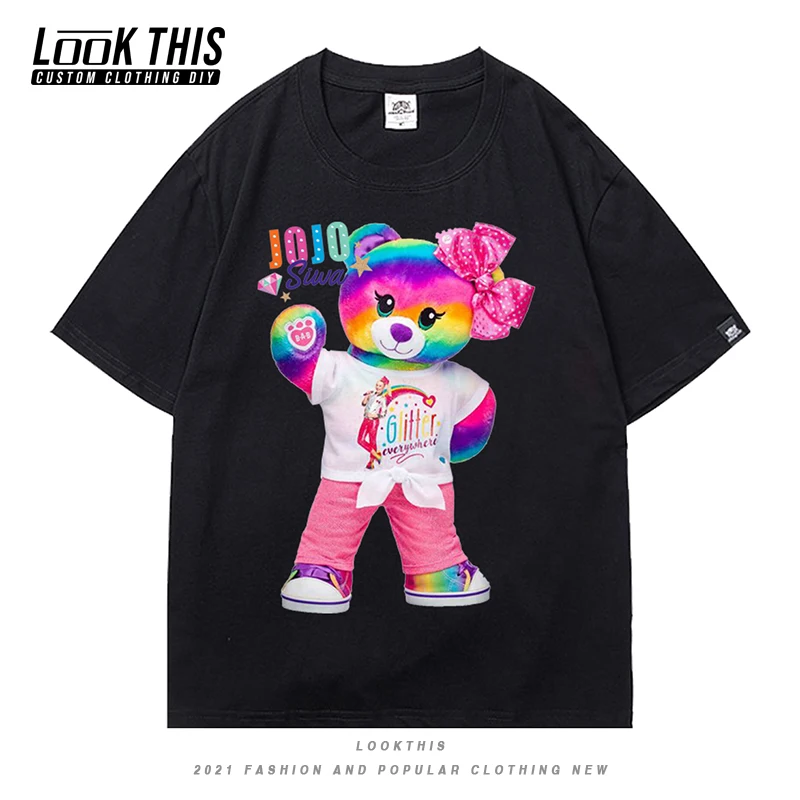 

JoJo Siwa Cute Graphic T Shirt for Men Oversized T-shirt Short Sleeves Neck T-shirt Loose Male Summer Daily Casual T-shirts Tees