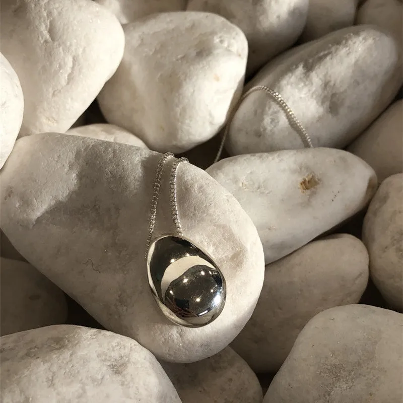 HUANZHI новинка 2020 года металлическая Геометрическая нестандартная Серебряная