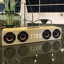 Wireless portable wooden bluetooth speaker home theater subwoofer computer speaker long strip audio car speaker audio center