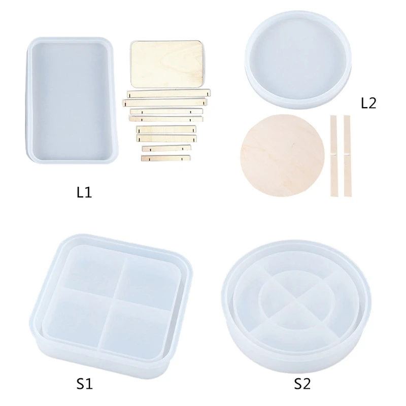 

Crystal Epoxy Resin Mold Coaster Fruit Tray Silicone Mould DIY Handmade Crafts Cup Mat Pad Making Tool