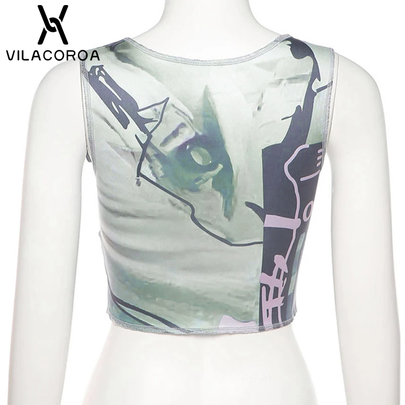 

Ladies Tanks Top Sexy Short Cropped Camis Blouses Women Clothes Polyester Y2K Tops Print Tops Tees Slim Elastic Tanks Summer