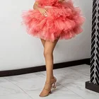 Косплей женские юбки Короткая Мини-Юбка faldas арбуз фатиновые Юбки пышные вечерние юбки длиной выше колена из атласа на молнии