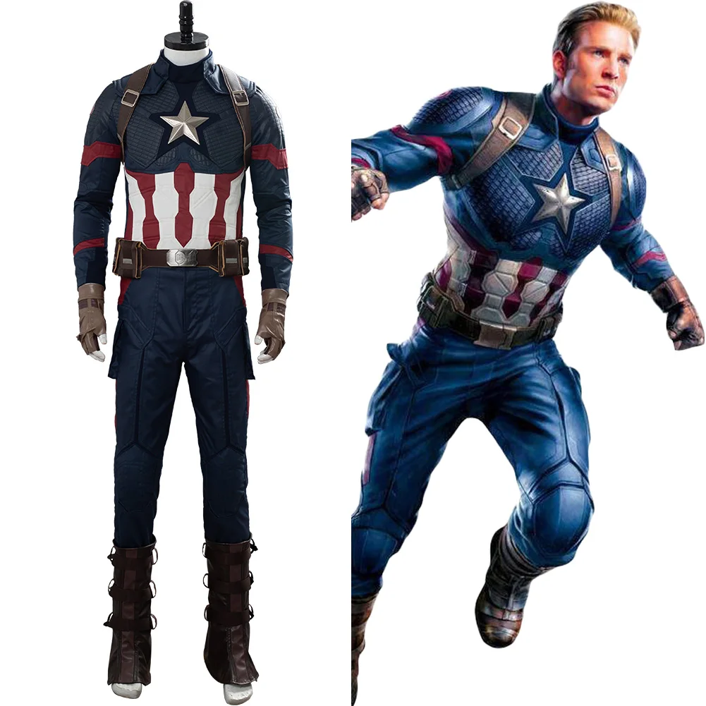 (В наличии) Captain cos America костюм Стива Роджерса для косплея униформа взрослых мужчин