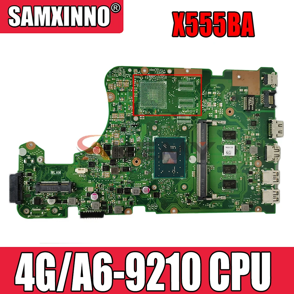 

Akemy X555BA MB._4G/A6-9210 MainBoard For ASUS X555BA X555BP X555B X555QG X555QA X555Q Laptop Motherboard 90NB0D20-R00040