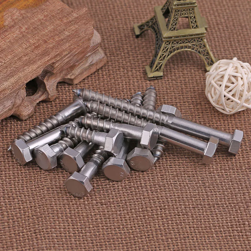 

1PCS-M6.3*63 DIN571 304 Stainless Steel Hexagonal Self-tapping Screws, Hexagonal Wood Screws, Self-tapping Screws