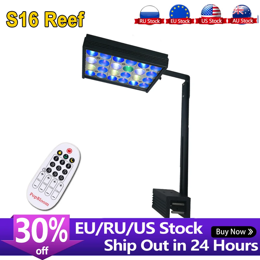 Светодиодный светильник PopBloom для аквариума соленой воды нано морской фотосъемки