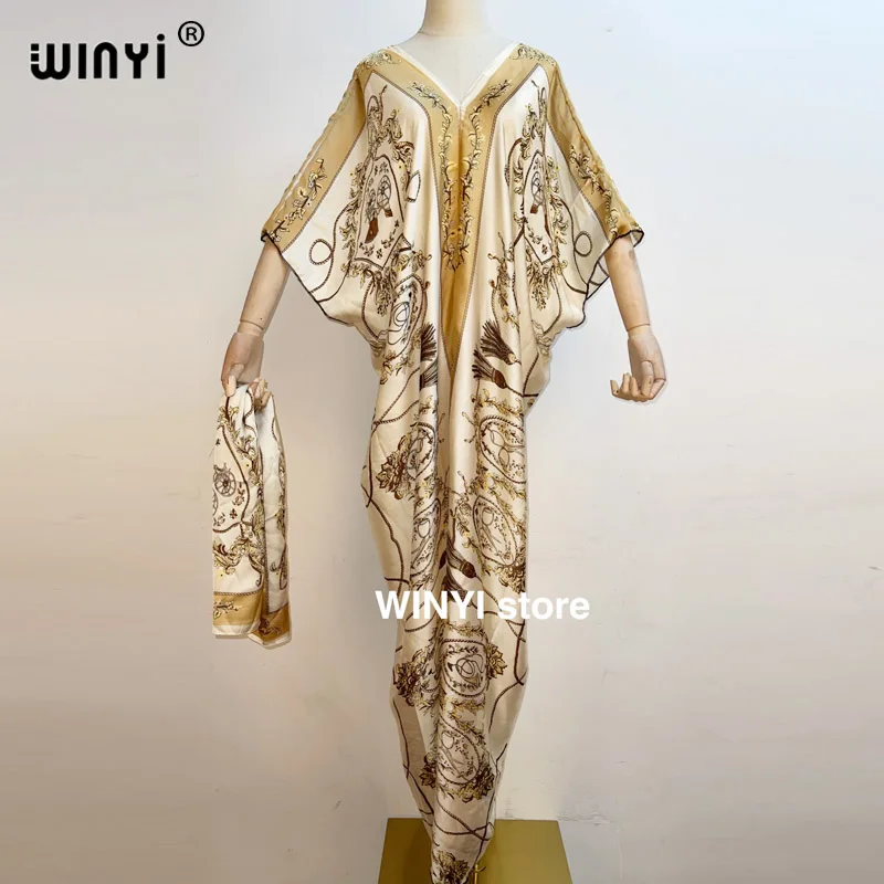 Africa Printed skirt For Women Fashion Design Loose Dress Batwing Maxi Long Femme Vestidos Summer Autumn Party Elegant Dress
