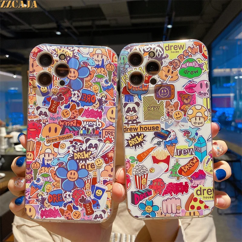 Прозрачный чехол с мультяшным граффити для Xiaomi Redmi 9T 9A 9C мягкий силиконовый
