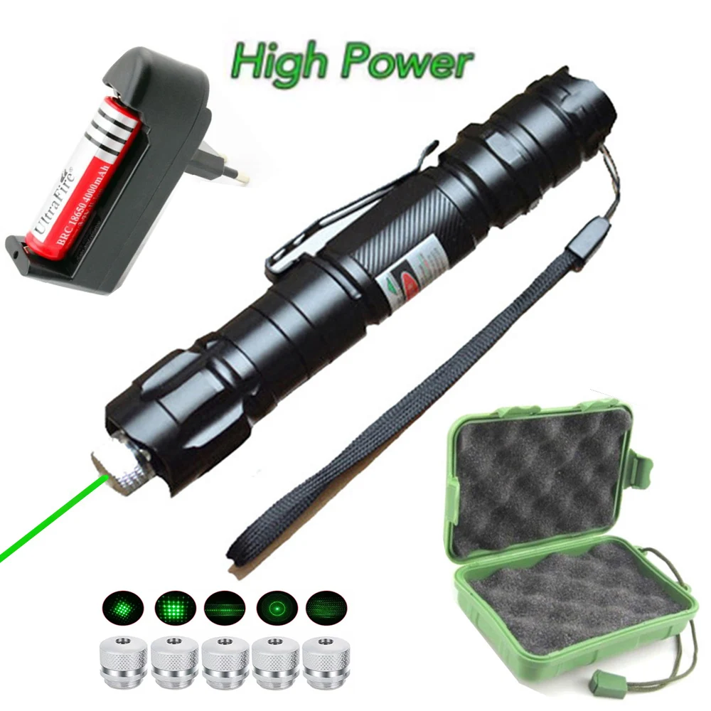 

High-power green laser hunting laser sight adjustable focus burning green laser pointer 532nm 5000 to 10000M laser 009 series