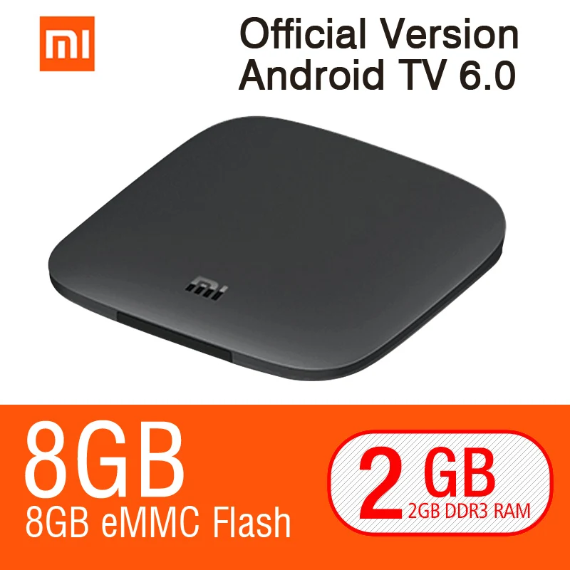 Оригинальный ТВ бокс Xiaomi MI 3 Android 6 0 2G/8G Smart 4K четырехъядерный HDR фильм