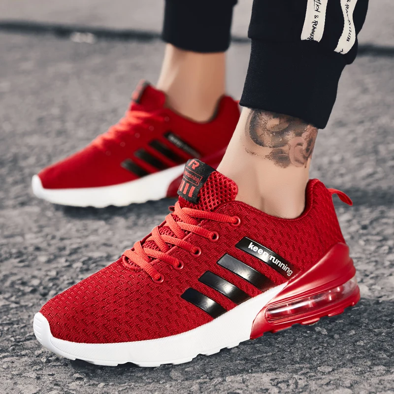 

QGK Men Fashion Air Cushion Sport Outdoor Shoes For Male Casual Breathable Running Sneaker Tennis Shoe