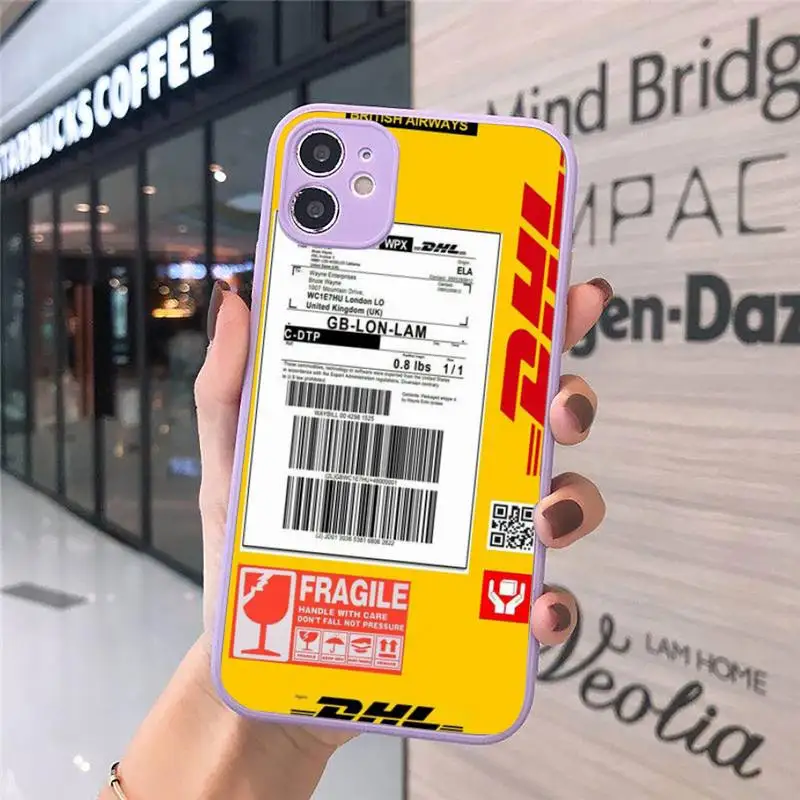 

Hot Dhl Express Phone Cases Matte transparent For Purple iPhone 12 Mini 11 Pro XR XS Max 7 8 Plus X Back Cover