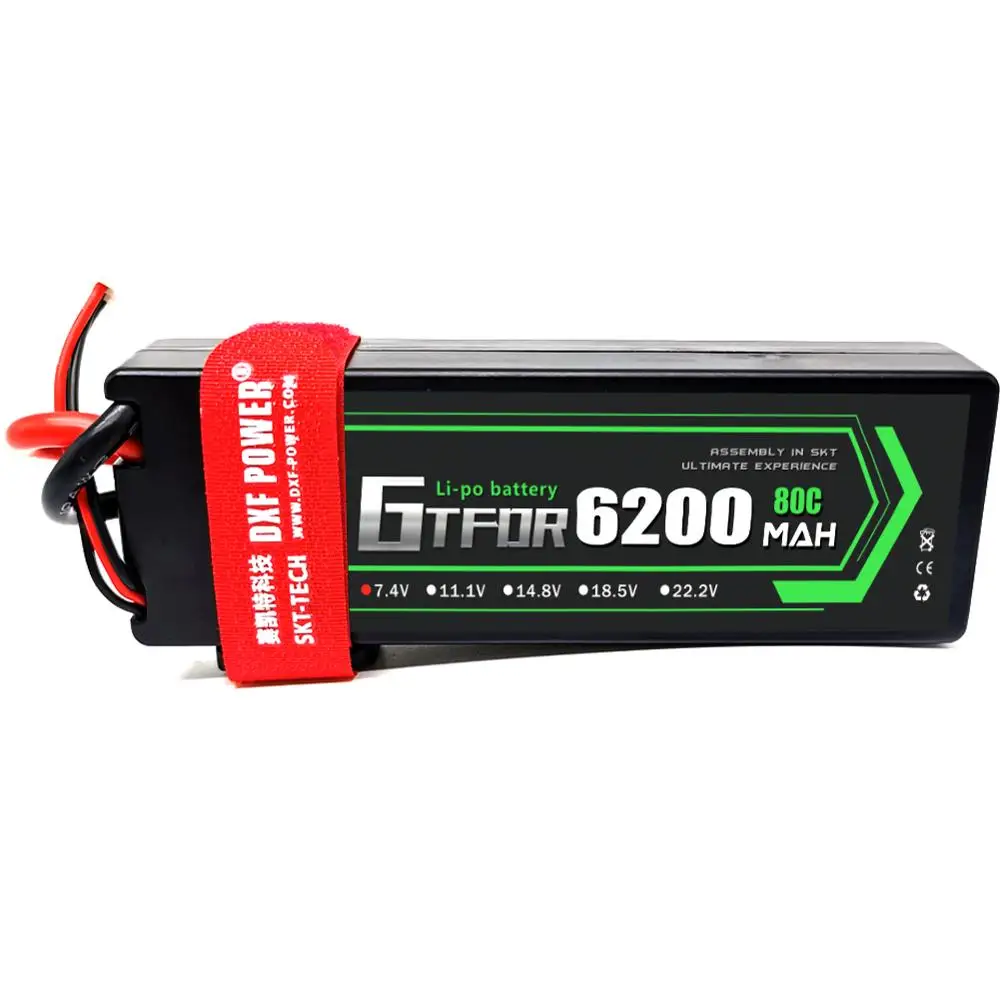 gtfdr lipo батарея 2s 74 v 6200mah 80c 160c xt60 rc части hardcase lipo 2s дл