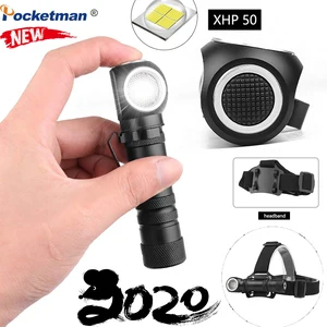 most bright 3 in 1 muti function xhp50 led flashlight magnetic charging can as headlights 12 lens torch built in 18650 battery free global shipping