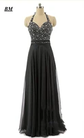 bm 2021 new cheap a line prom dresses beaded lace up long formal evening party gown vestidos robe de soiree bm279