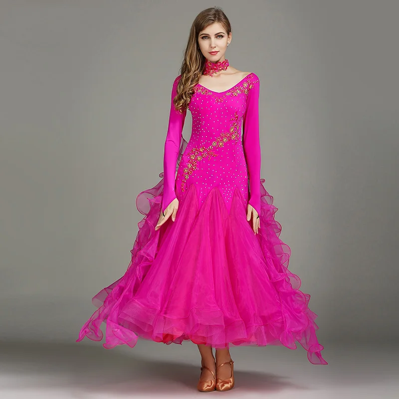 Женское бальное платье тканевое современное костюмы для бальных танцев юбка