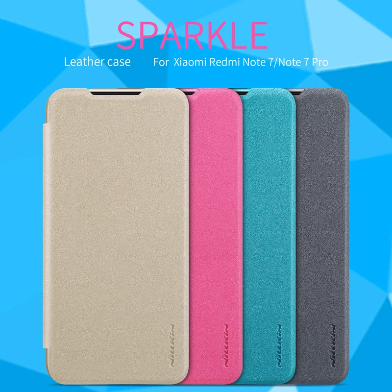 Чехол NILLKIN Sparkle из искусственной кожи с откидной крышкой функция смарт
